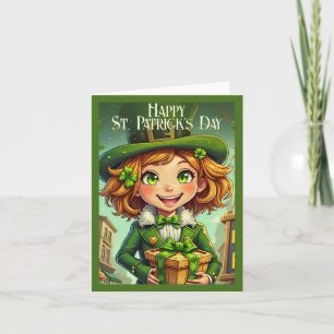 Fröhlicher Leprechaun - St. Patrick's Day Lucky Ch Karte