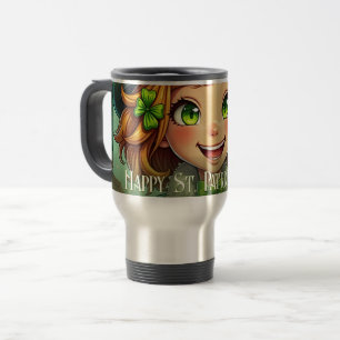 Fröhlicher Leprechaun - St. Patrick's Day Lucky Ch Reisebecher