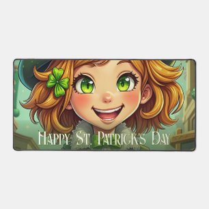 Fröhlicher Leprechaun - St. Patrick's Day Lucky Ch Schreibtischunterlage