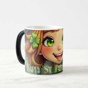 Fröhlicher Leprechaun - St. Patrick's Day Lucky Ch Verwandlungstasse