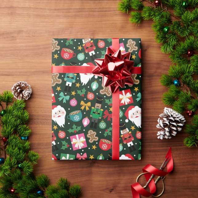 Fröhlicher Maximalist Geschenkpapier (Feiertagsgeschenk)