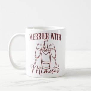 Fröhlicher mit Mimosas Weihnachts-Prosecco-Weinpar Kaffeetasse