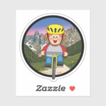 Fröhlicher Mountainbiker