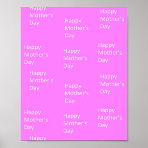 Fröhlicher mütterlicher weißer Text Poster