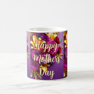 Fröhlicher Muttertag Blumenstrauß  Kaffeetasse