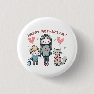 Fröhlicher Muttertag Button