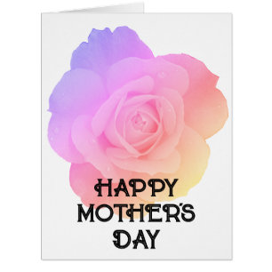 Fröhlicher Muttertag Custom Text Floral Pink Rose