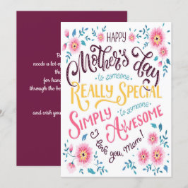 Fröhlicher Muttertag | für besondere und Phantasti Feiertagskarte