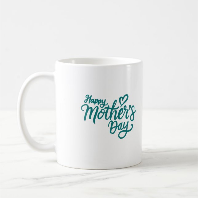 Fröhlicher Muttertag grün Kaffeetasse (Links)