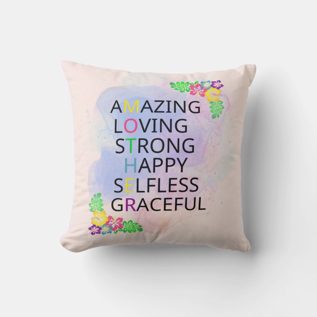 Fröhlicher Muttertag Kissen (Vorderseite)