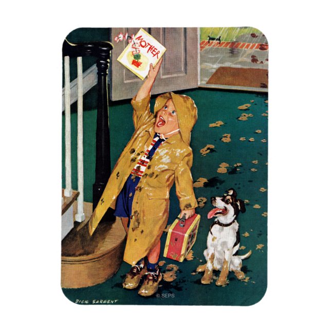 Fröhlicher Muttertag Magnet (Vertikal)
