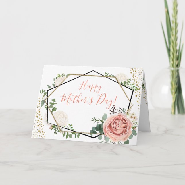 Fröhlicher Muttertag | Muttertagskarte | Floral Karte (Vorderseite)