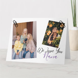 Fröhlicher Muttertag, nana, Oma, einfaches Foto Karte