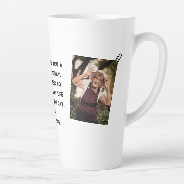 Fröhlicher Muttertag, nana, Oma, einfaches Foto Milchtasse (Rechts)
