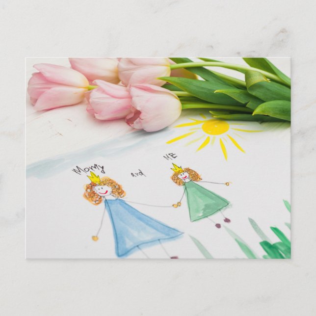 Fröhlicher Muttertag Postkarte (Vorderseite)