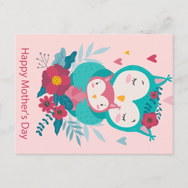 Fröhlicher Muttertag Postkarte (Vorderseite)