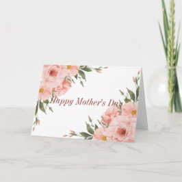 Fröhlicher Muttertag Rosa Blume Karte