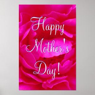 Fröhlicher Muttertag Rosa Rose I Poster