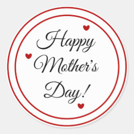 Fröhlicher Muttertag Runder Aufkleber