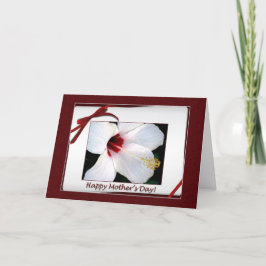 Fröhlicher Muttertag Weißer Hibiskus Karte