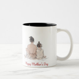 Fröhlicher Muttertag Zweifarbige Tasse