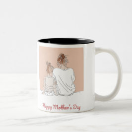 Fröhlicher Muttertag Zweifarbige Tasse