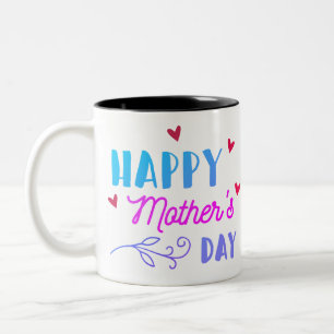 Fröhlicher Muttertag Zweifarbige Tasse