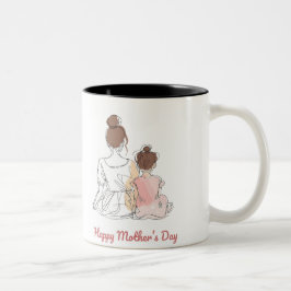 Fröhlicher Muttertag Zweifarbige Tasse