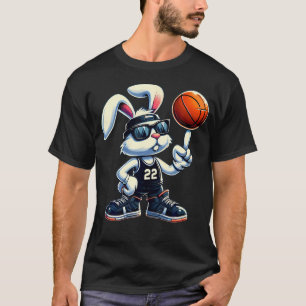Fröhlicher Osterhase Basketball Kinder Jungen Spor T-Shirt