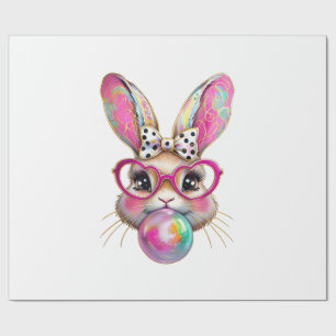 Fröhlicher Osterhase Coquette Bogen Pinselstrich O Geschenkpapier