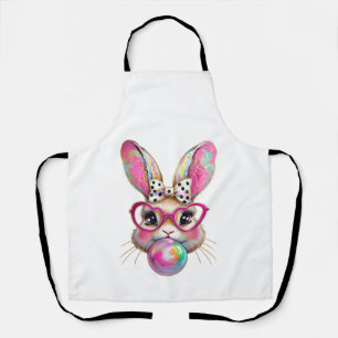 Fröhlicher Osterhase Coquette Bogen Pinselstrich O Schürze