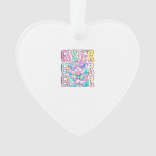 Fröhlicher Osterhase Coquette Schleife Preppy Oste Ornament