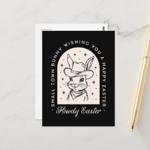 Fröhlicher Osterhase dunkle western lustige Grüße Postkarte