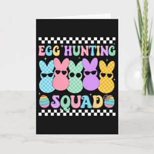 Fröhlicher Osterhase Ei Jagd Team Crew Familie B Karte