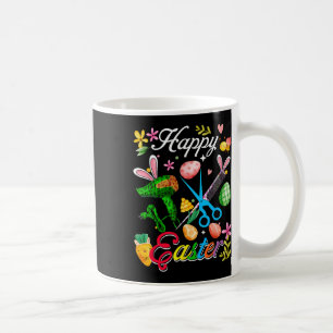 Fröhlicher Osterhase Friseur Werkzeuge Job Team Ja Kaffeetasse