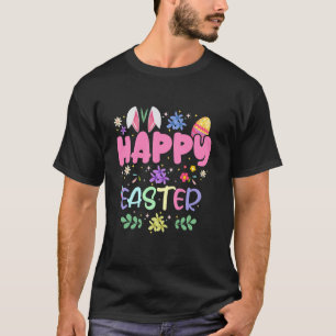 Fröhlicher Osterhase Frühhase Ostern Osterei Oster T-Shirt