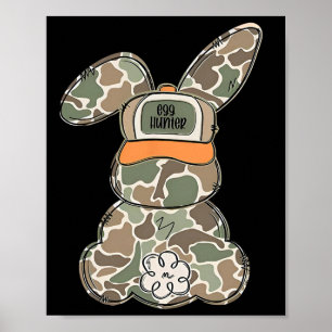 Fröhlicher Osterhase Frühling Eier Jäger Hase Tarn Poster