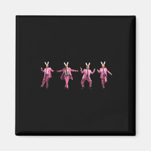Fröhlicher Osterhase Frühling Jagd Eier Hase Lusti Magnet