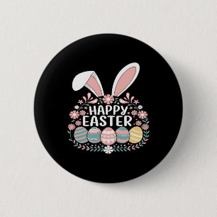 Fröhlicher Osterhase Frühling Ostern Ei Ostern Fra Button