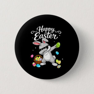 Fröhlicher Osterhase für Kinder Mädchen Teenager T Button