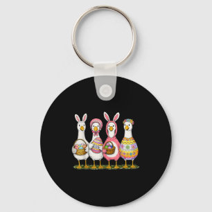 Fröhlicher Osterhase Gans Frühling Feiertag Frauen Schlüsselanhänger