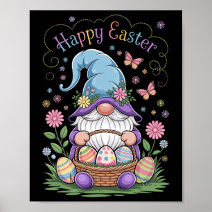 Fröhlicher Osterhase Gnom Umarmen Ostereier Gnom L Poster