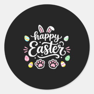 Fröhlicher Osterhase Hase Für Mädchen Kinder Junge Runder Aufkleber