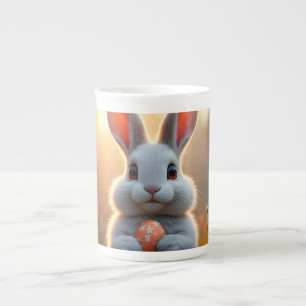 Fröhlicher Osterhase im Zauber des Frühlings Prozellantasse