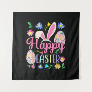 Fröhlicher Osterhase Kaninchen Gesicht Lustig Wandteppich