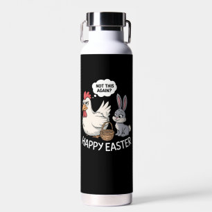 Fröhlicher Osterhase Kaninchen Huhn Nicht schon wi Trinkflasche