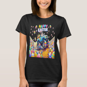 Fröhlicher Osterhase Monstertruck Eier Jungen Männ T-Shirt