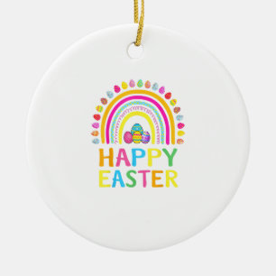Fröhlicher Osterhase Ostereier-Suche Ostern Frauen Keramik Ornament