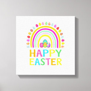 Fröhlicher Osterhase Ostereier-Suche Ostern Frauen Leinwanddruck