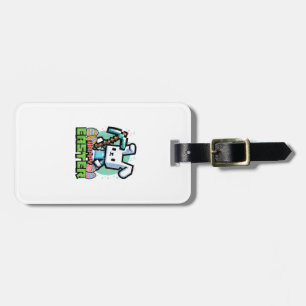 Fröhlicher Osterhase Pixel Game Gaming Gamer Junge Gepäckanhänger